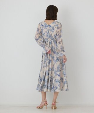 GRACE CONTINENTAL ペイズリーカシュクールワンピース ベージュ