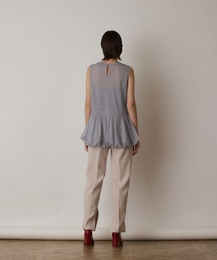 GRACE CONTINENTAL バルーンチュールトップ グレー