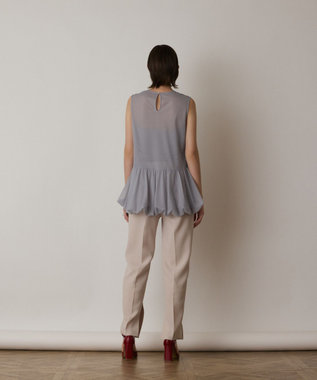 GRACE CONTINENTAL バルーンチュールトップ グレー