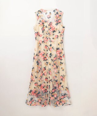 GRACE CONTINENTAL サマーフルーツ刺繍ワンピース キナリ