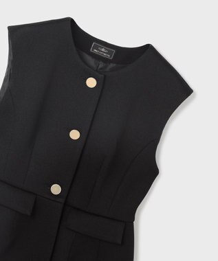 GRACE CONTINENTAL ダンボールニットジレジャケット ブラック