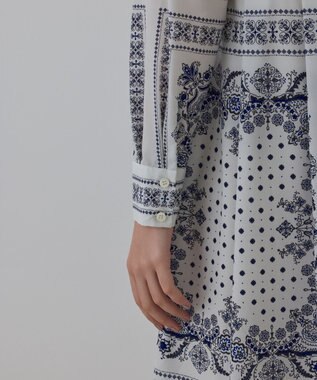 GRACE CONTINENTAL バンダナプリントシャツワンピース キナリ