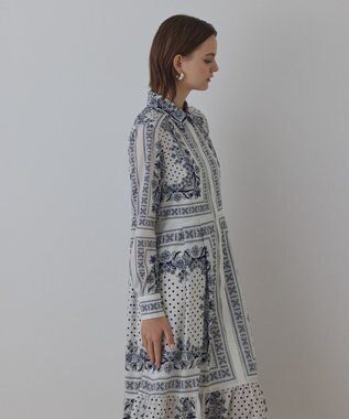 GRACE CONTINENTAL バンダナプリントシャツワンピース キナリ