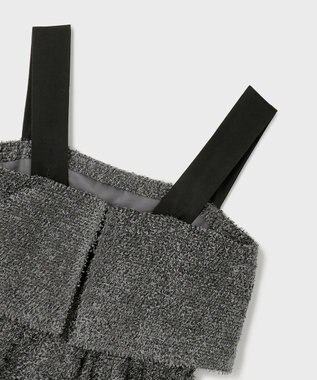 GRACE CONTINENTAL カットジャガードサロペット グレー