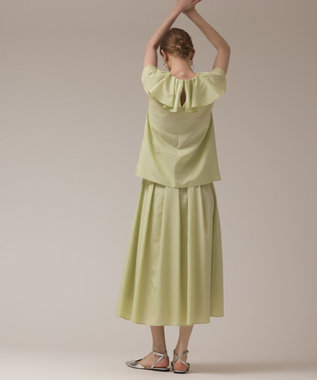 GRACE CONTINENTAL フレアタックスカート ライトグリーン