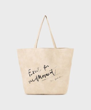 GRACE CONTINENTAL ロゴレザートート ベージュ