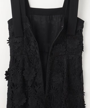 GRACE CONTINENTAL ケミカルフラワーレースワンピース ブラック