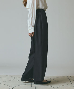 GRACE CONTINENTAL シルクツイルイージーパンツ ブラック