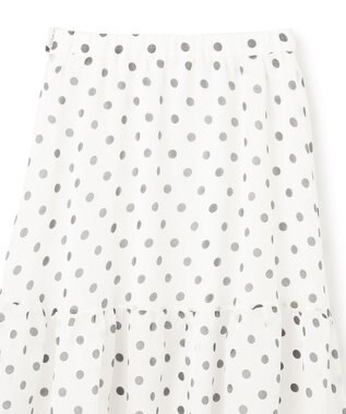 GRACE CONTINENTAL シアードットプリントスカート ホワイト
