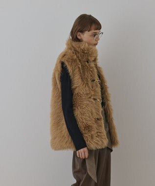 GRACE CONTINENTAL URBANCODE 衿付きジレ キャメル