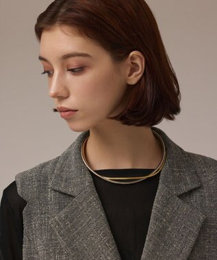 GRACE CONTINENTAL ダブルメタルチョーカー マルチ