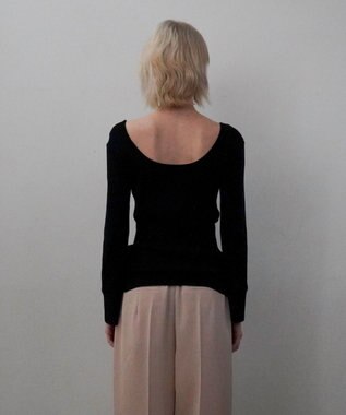 GRACE CONTINENTAL 綿カシミヤインナートップ ブラック