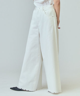 GRACE CONTINENTAL バギーデニムパンツ ホワイト