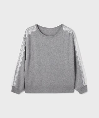 GRACE CONTINENTAL レーススリーブトップ グレー