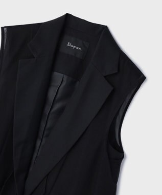 GRACE CONTINENTAL チュールオーバーベスト ブラック