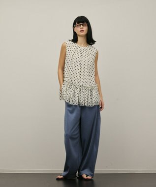 GRACE CONTINENTAL チュールティアードブラウス キナリ