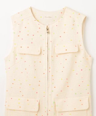 GRACE CONTINENTAL ネオンドットジャガードワンピース キナリ