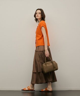 GRACE CONTINENTAL ブークレニットベスト オレンジ