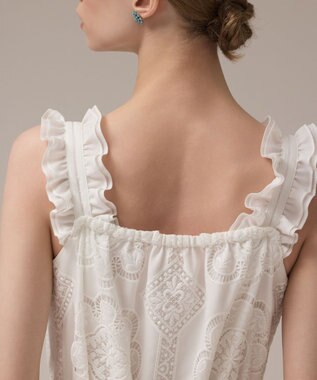 GRACE CONTINENTAL カットワーク刺繍ワンピース ホワイト