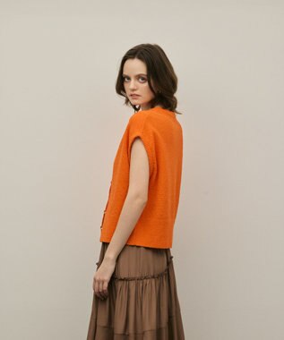 GRACE CONTINENTAL ブークレニットベスト オレンジ