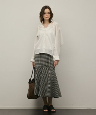 GRACE CONTINENTAL チェックマーメイドスカート ベージュ