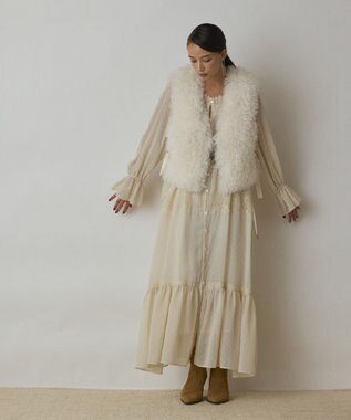 GRACE CONTINENTAL ショ－トファ－ジレ キナリ