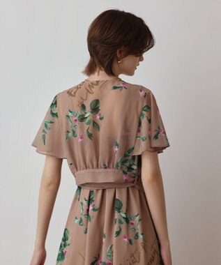 GRACE CONTINENTAL プリントセパレートワンピース ブラウン