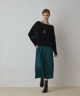 GRACE CONTINENTAL フロッキーオーバーカットトップ ブラック