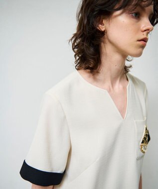 GRACE CONTINENTAL ビジューエンブレムワンピース キナリ