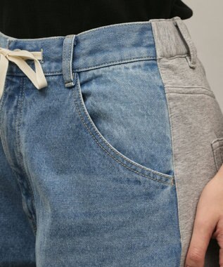 GRACE CONTINENTAL コンビドロストデニムパンツ ブルー