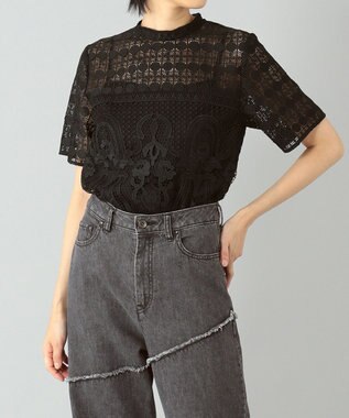 GRACE CONTINENTAL / グレースコンチネンタル レースコンビハイネックトップ レースコンビハイネックトップ / GRACE CONTINENTAL | GRACE