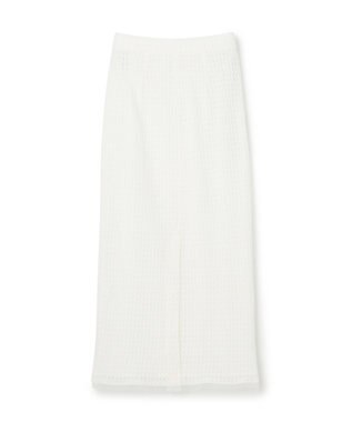 GRACE CONTINENTAL ラッセルメッシュスカート ホワイト