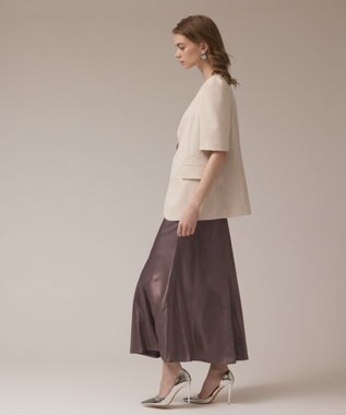 GRACE CONTINENTAL サテンバイアススカート ブラウン