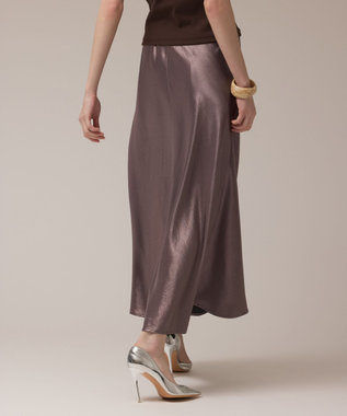 GRACE CONTINENTAL サテンバイアススカート ブラウン