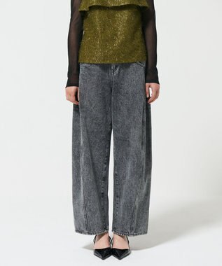 GRACE CONTINENTAL エッグラインデニムパンツ ブラック