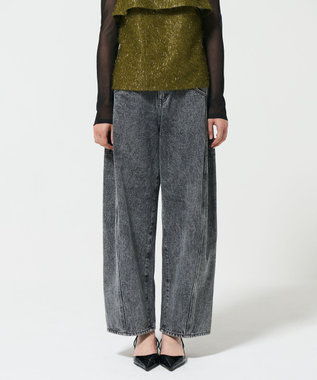 GRACE CONTINENTAL エッグラインデニムパンツ ブラック