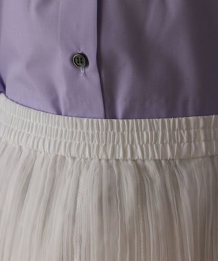 GRACE CONTINENTAL オーガンスパンコールスカート ホワイト