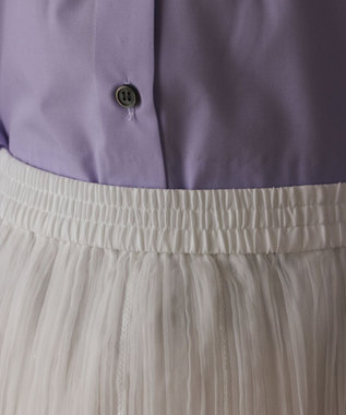 GRACE CONTINENTAL オーガンスパンコールスカート ホワイト