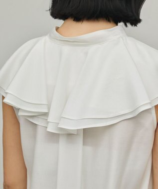 GRACE CONTINENTAL フリルスキッパーブラウス ホワイト
