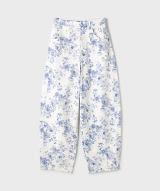 GRACE CONTINENTAL サイド切替バレルパンツ サックス