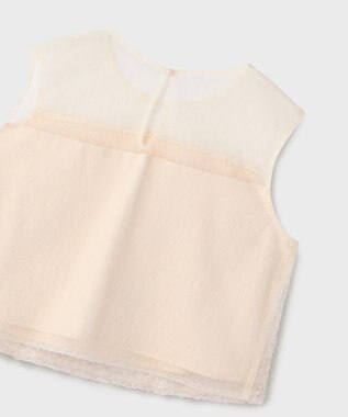 GRACE CONTINENTAL ビーズ刺繍トップ ベージュ