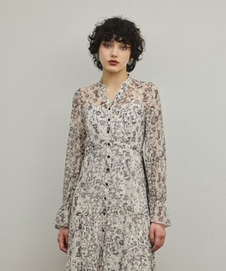 GRACE CONTINENTAL ドロストティアードフレアワンピース キナリ