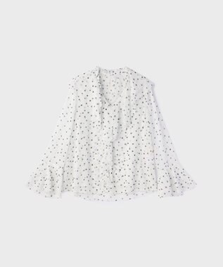 GRACE CONTINENTAL ラッフルドットトップ ホワイト