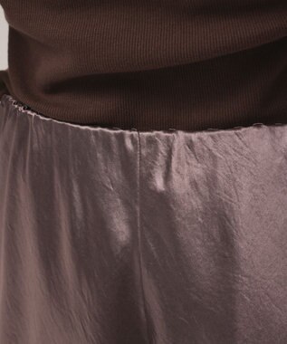 GRACE CONTINENTAL サテンバイアススカート ブラウン