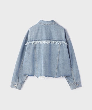 【新品タグ付き】エムズグレーシー③デニムジャケット フリンジ　薄手　M 新品タグ付き】エムズグレーシー③デニムジャケット フリンジ 薄手 M