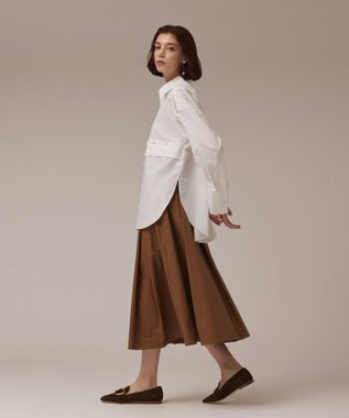 GRACE CONTINENTAL コーティングタックスカート キャメル