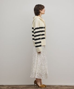 GRACE CONTINENTAL フォルムニットパーカー バイカラー