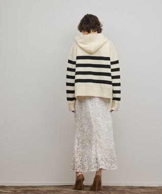 GRACE CONTINENTAL フォルムニットパーカー バイカラー