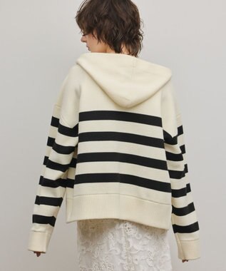 GRACE CONTINENTAL フォルムニットパーカー バイカラー