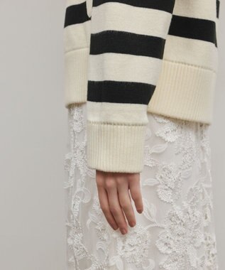 GRACE CONTINENTAL フォルムニットパーカー バイカラー